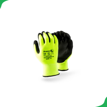 Dromex Miizu Gloves Thermal 400 Latex Hi-Viz Seamless Palm Dipped